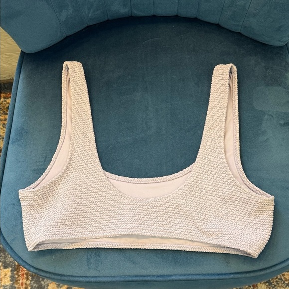 Women's Lavender Textured swim top - Picture 2 of 3